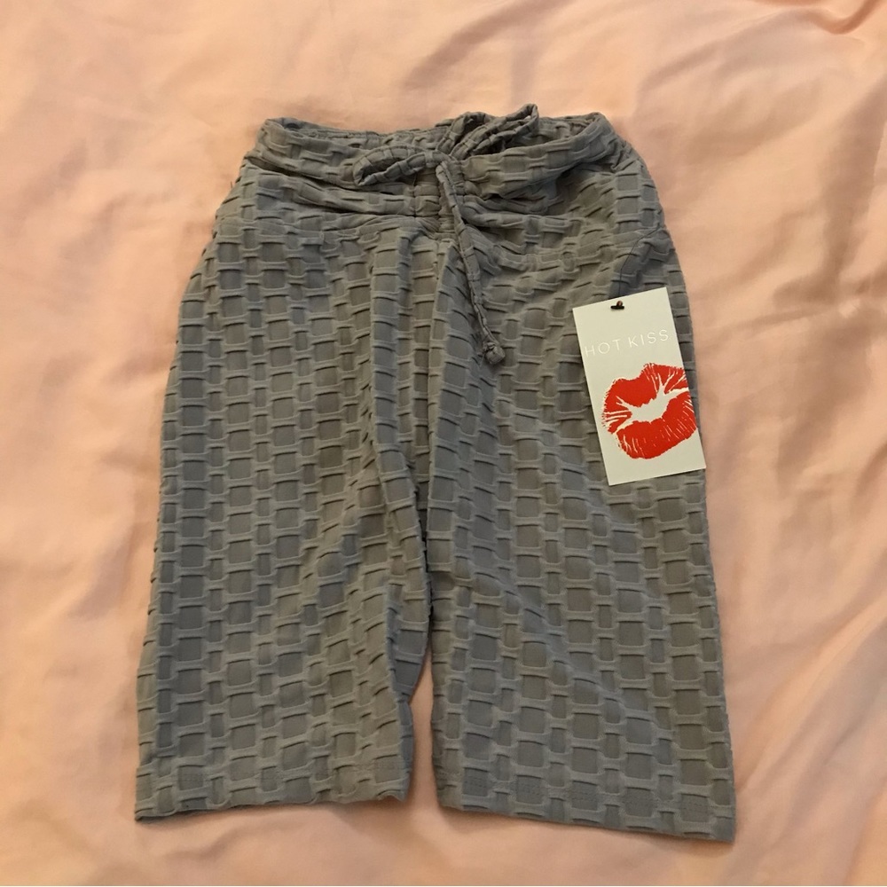 Grey scrunch back cute pretty biker shorts